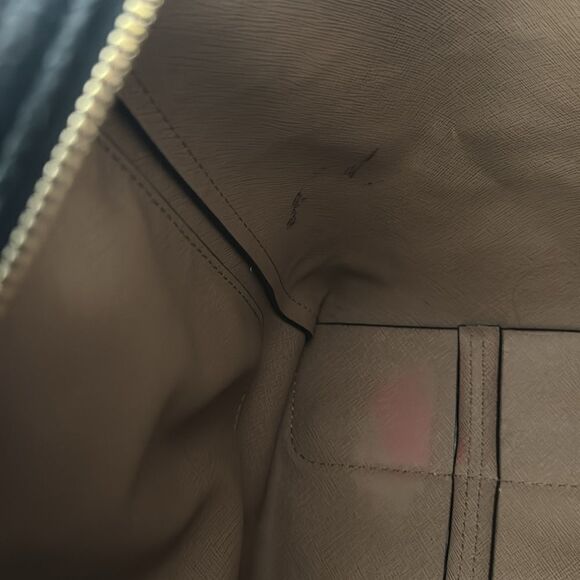 Michael Kors Mercer Large Satchel Black Leather Handbag Top Zip Closure Bag GUC - Picture 5 of 14